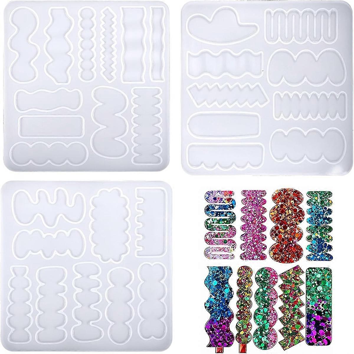 3pcs Hairpin Silicone Molds,Hairpin UV Resin Molds, Epoxy Resin Molds