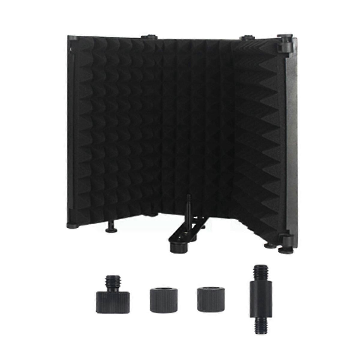 3 Panel Microphone Isolation Shield Mic Sponge Soundproof Shield