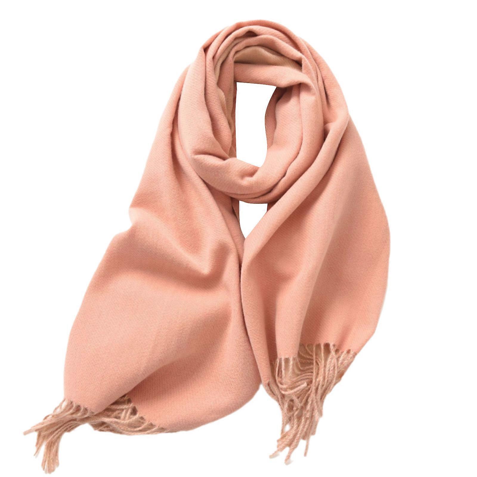 Élégant Chaud Écharpe Doux Poncho Châle Wrap pour Femmes Doux Chaud Élégant Surdimensionné Écharpe Wrap Glands Multicolore rose clair