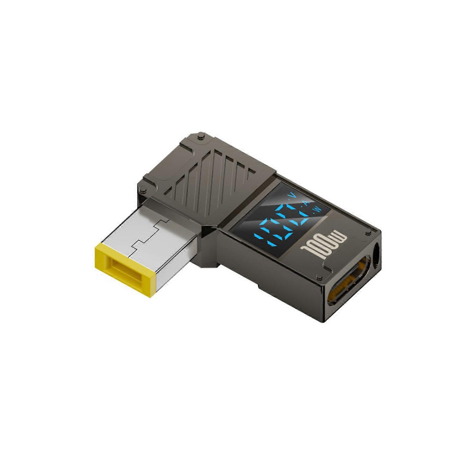 USB C til jævnstrøm 100W PD Type C hun til han stik med digitalt display til skærme spændinger Strøm