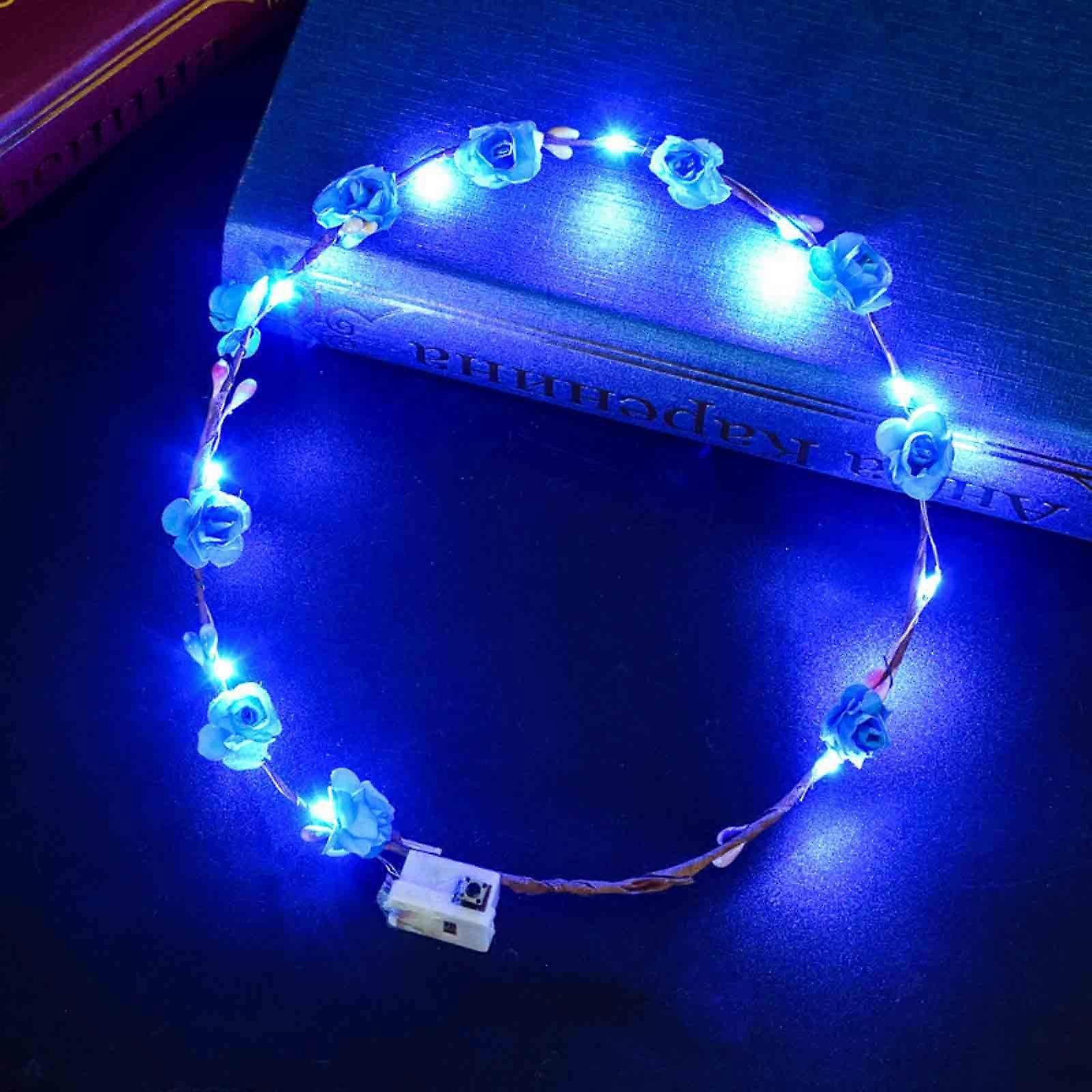 LED Wreath, 10 Flower Light Headbands, Decorative Flower Headbands, Corolla, Women's Floral Accessories, Corolla, Wedding Party Light PUW5708