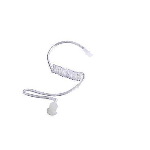 10 Pcs Clear Acoustic Coil Tube Replacement for Two Way Radio Sercurity Earpiece, Headset (with Connector 10 Pack)