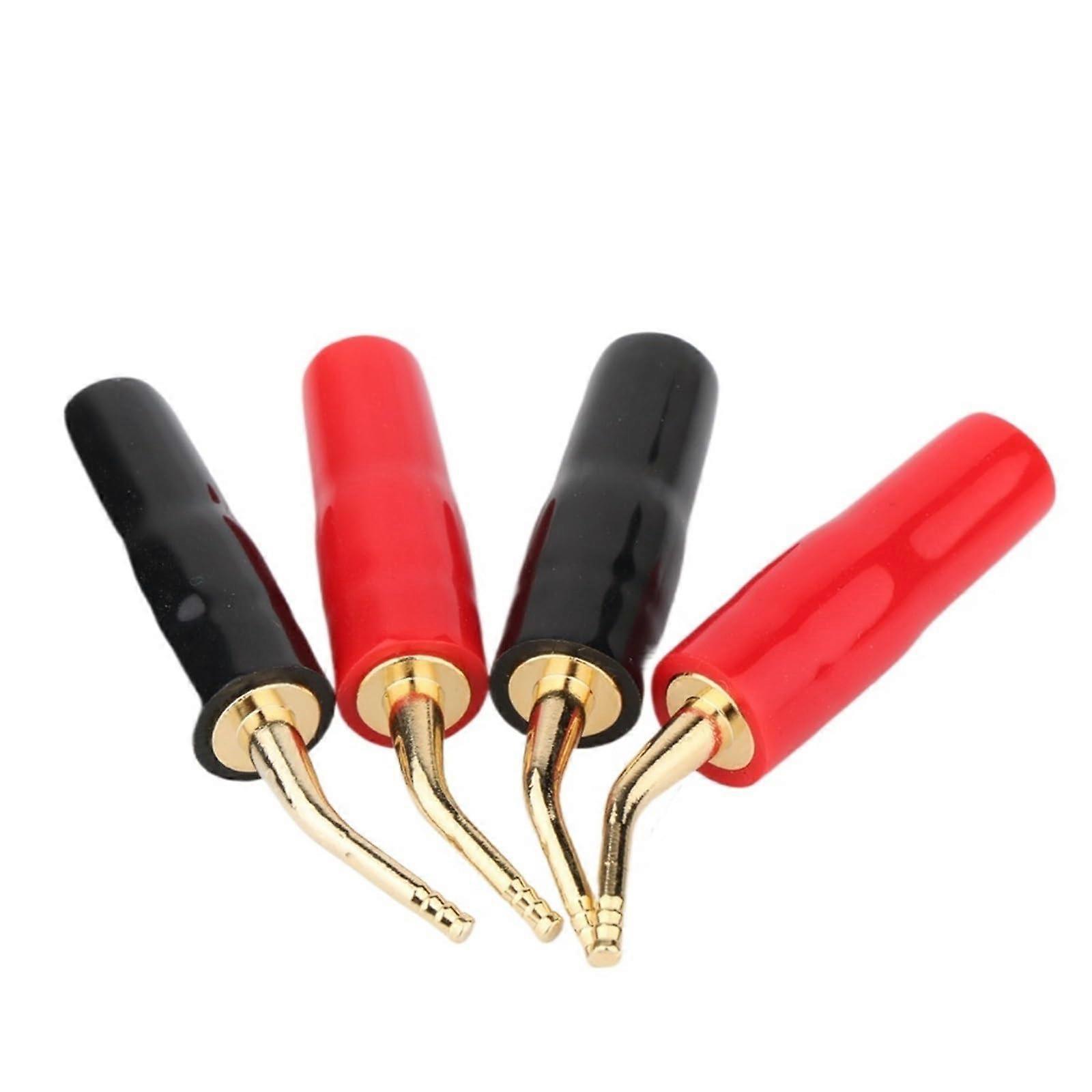 8 Pieces Banana Plugs for Speaker Wire, PVC Soft Shell Speaker Connectors, Compatible with Home Audio Systems