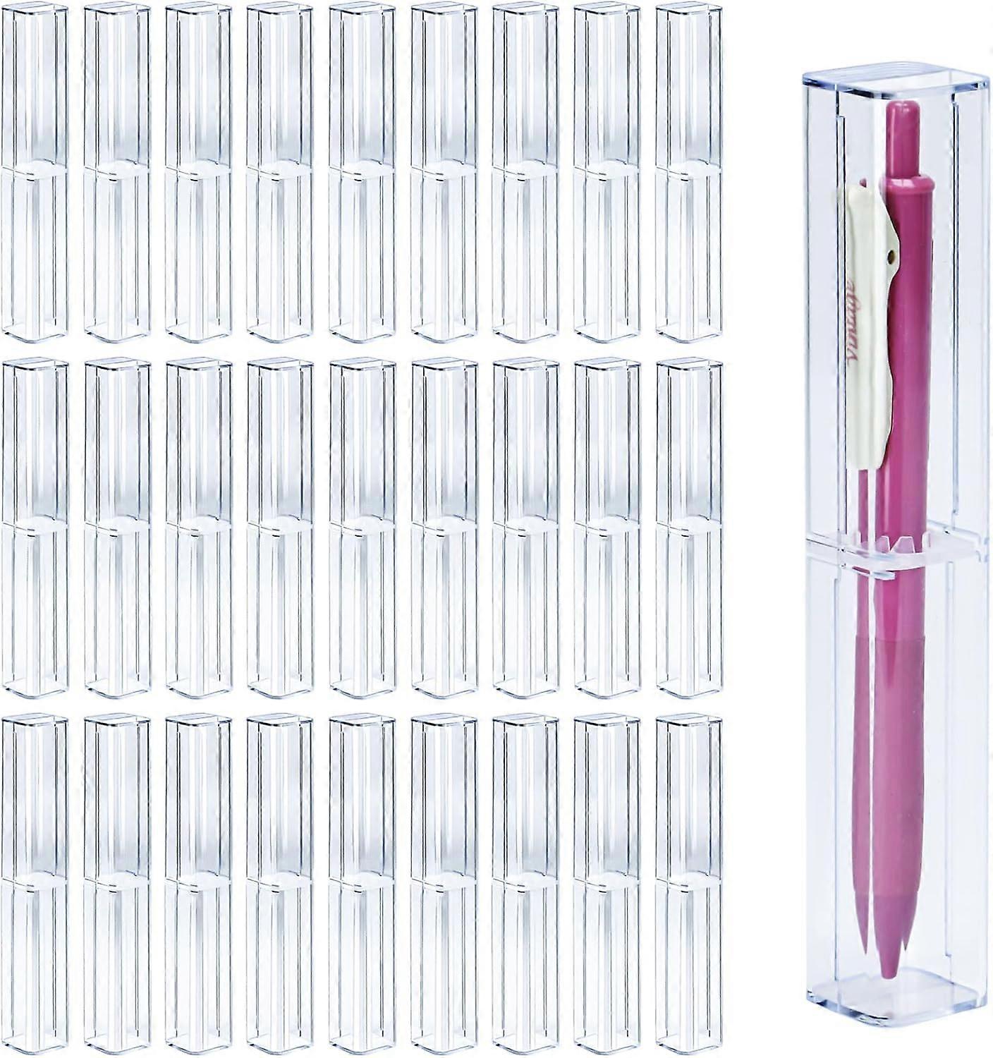 25 package net pen gift box empty, acrylic open pen gift box empty plastic reuse
