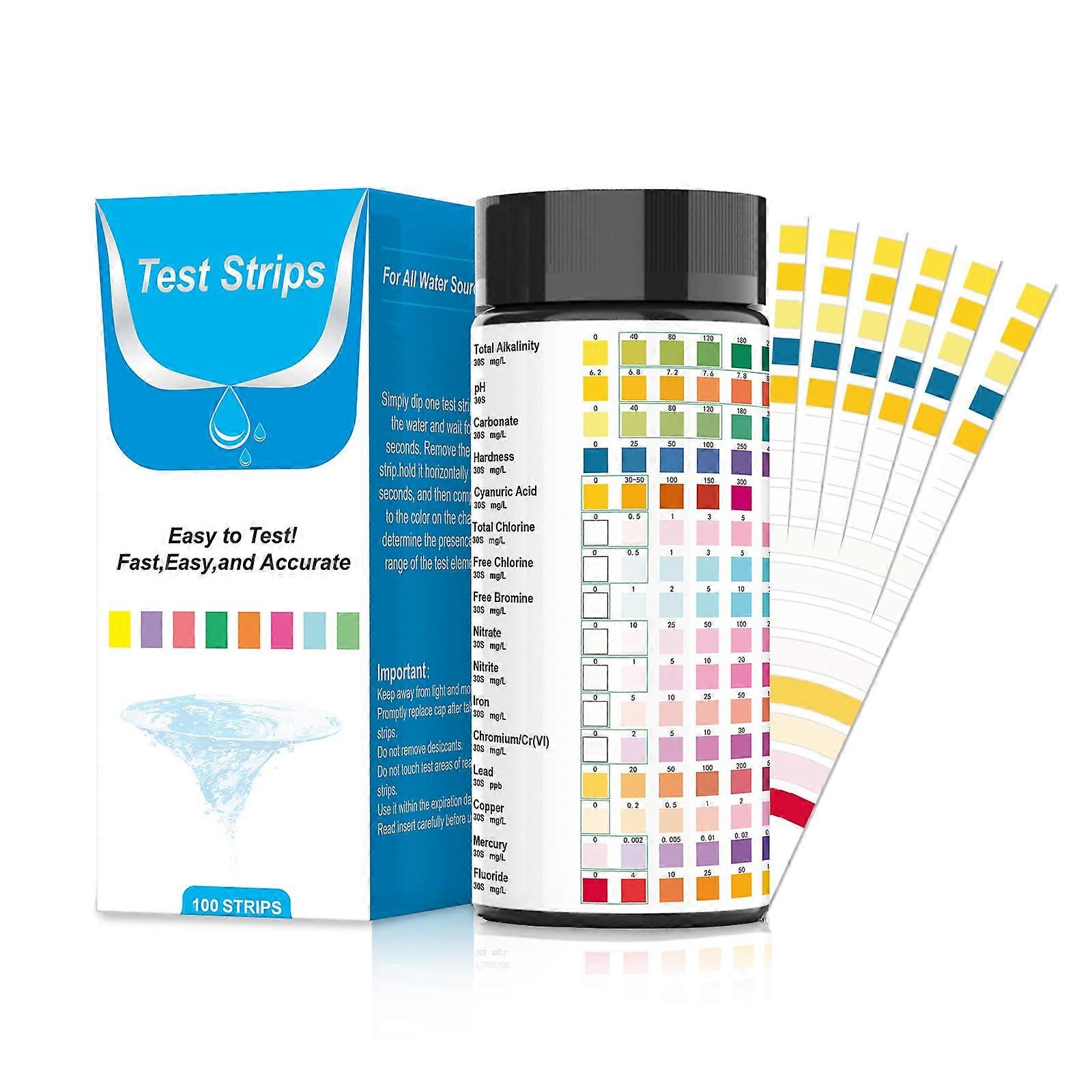 Water Test Kits for Drinking Water - 100 Ribbon 16 Good, Tap and Drinking Water Test Kit