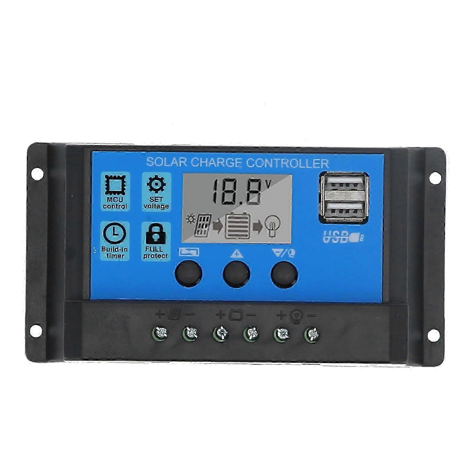 30A 12V 24V 2Way MOS Solar Charge Controller PWM 3 Stage Battery Regulator Solar Panel Controller