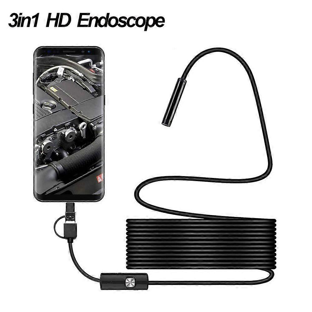 Bedrade endoscoopcamera voor mobiele telefoons 5,5 mm lens Android-computer Type-c/USB-interface (10 m)