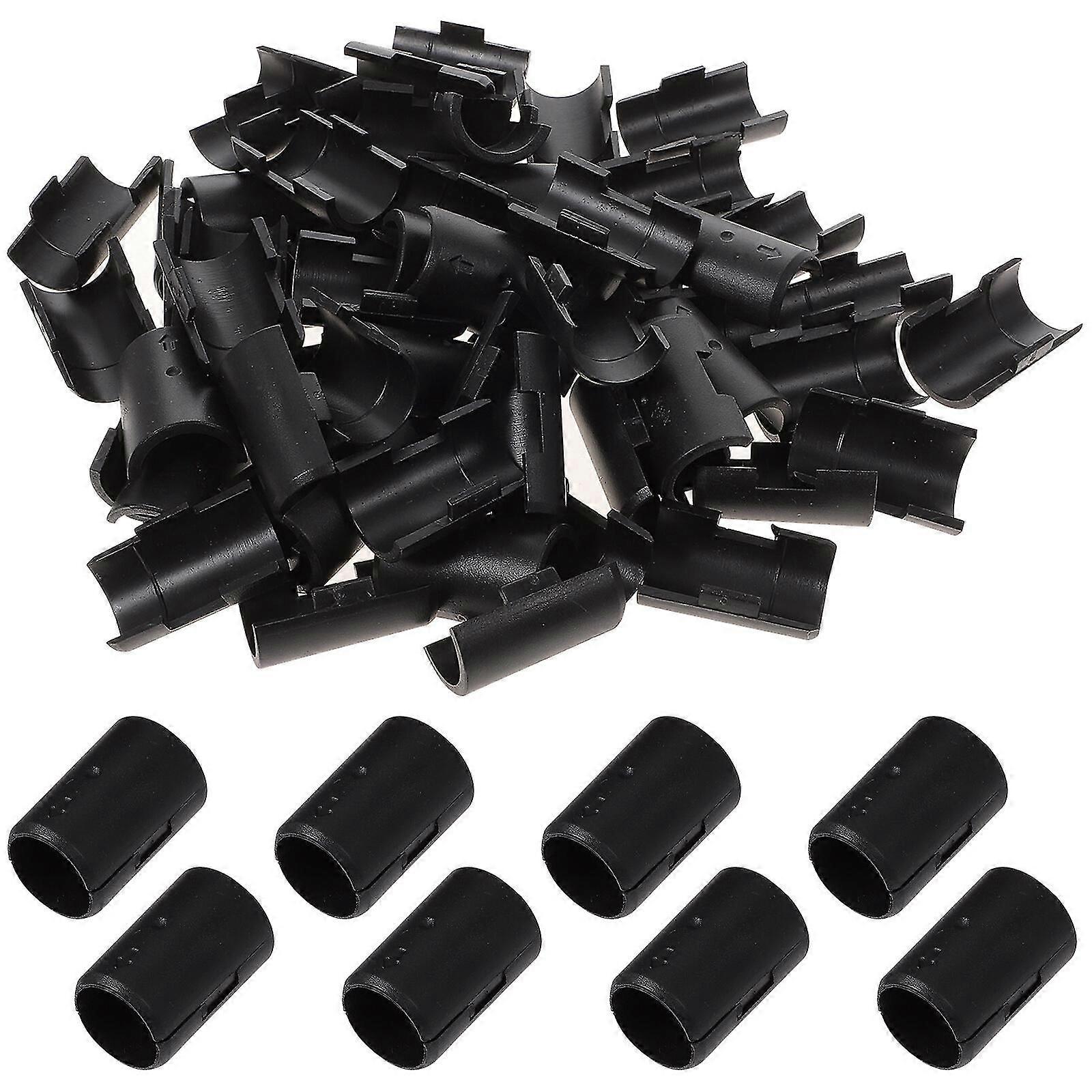 32 Pairs Anti-static Wire Shelfing Shelf Lock Clips Split Shelf Sleeves (black)