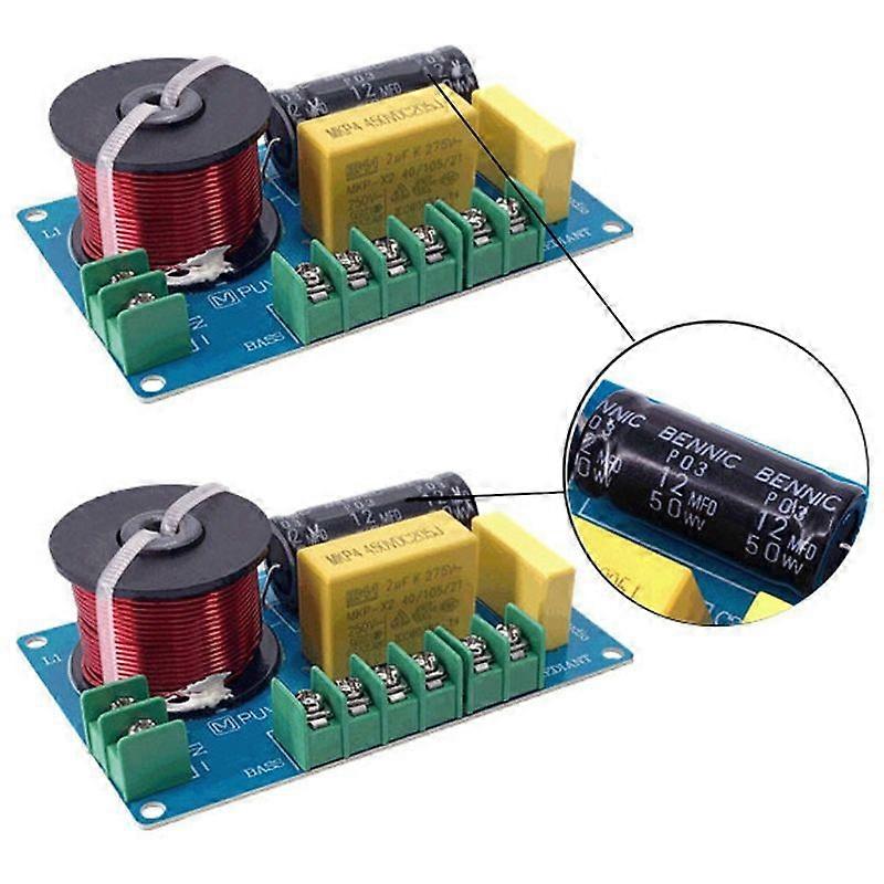 2 Pcs 3 Way Speaker Frequency Divider Treble Middle Bass Crossover Audio Board