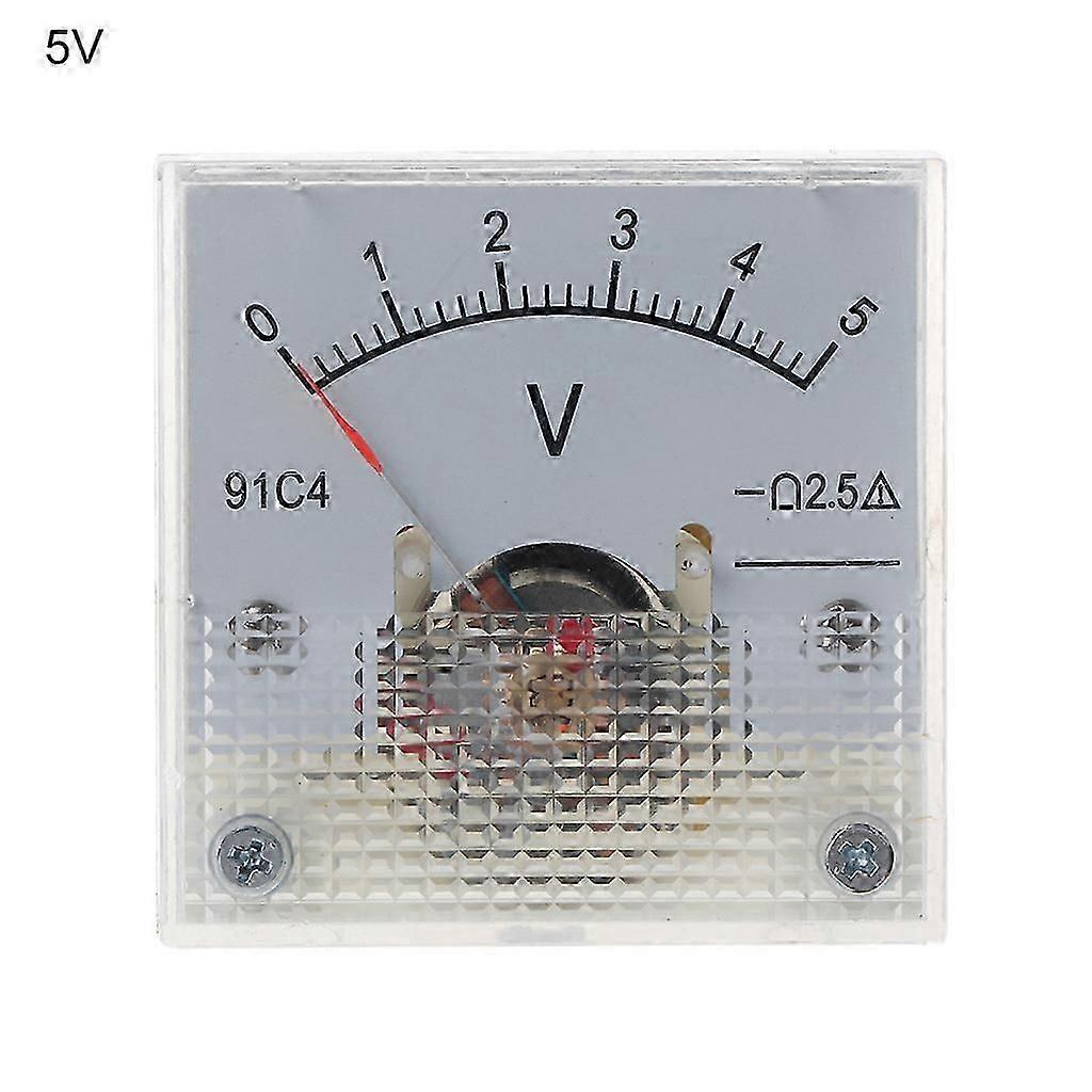 DC Analog Voltmeter Panel Meter with 3-250V Range, Rectangular Voltage Gauge for Electrical Testing