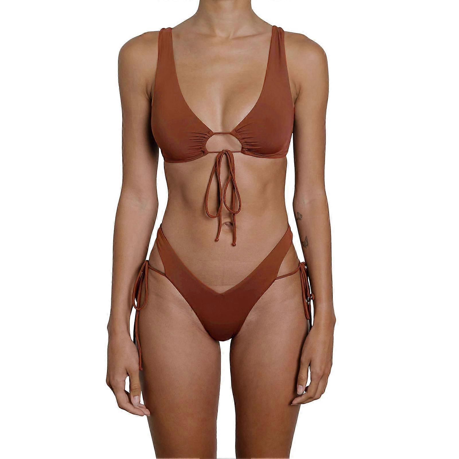 2 csomag női bikini egyszerű retro légáteresztő bájos kétrészes fürdőruha fürdőruha mert strandpartik SPA fürdő fürdő