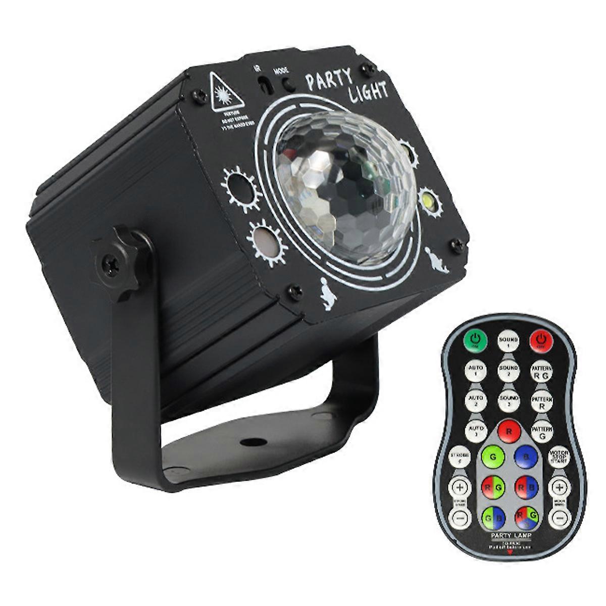Laser floodlight LED color magic ball light KTV atmosphere stage lighting live studio voice-controlled strobe light