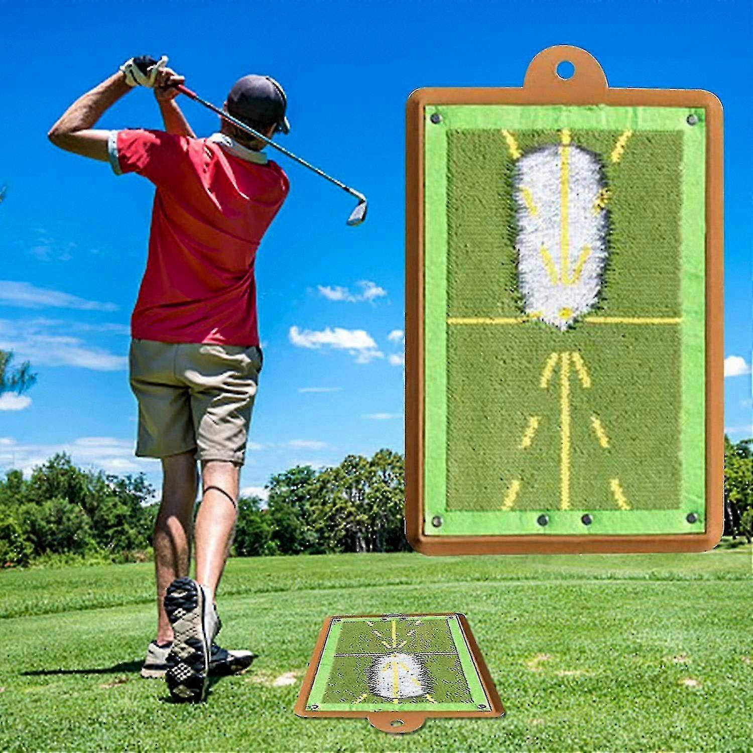Premium Golf Swing Training Mat with Batting Path Feedback - Practice Aid for Improved Golf Skills