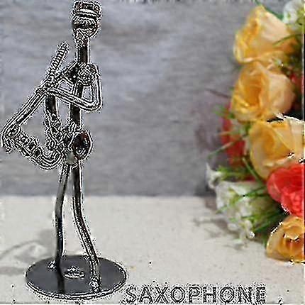 8 Artigianato Vintage Ufficio Home Decor Stili 13cm Ferro Musica Band Figurina Metal Musicista Modello Creativo Ferro Lettore Musicale