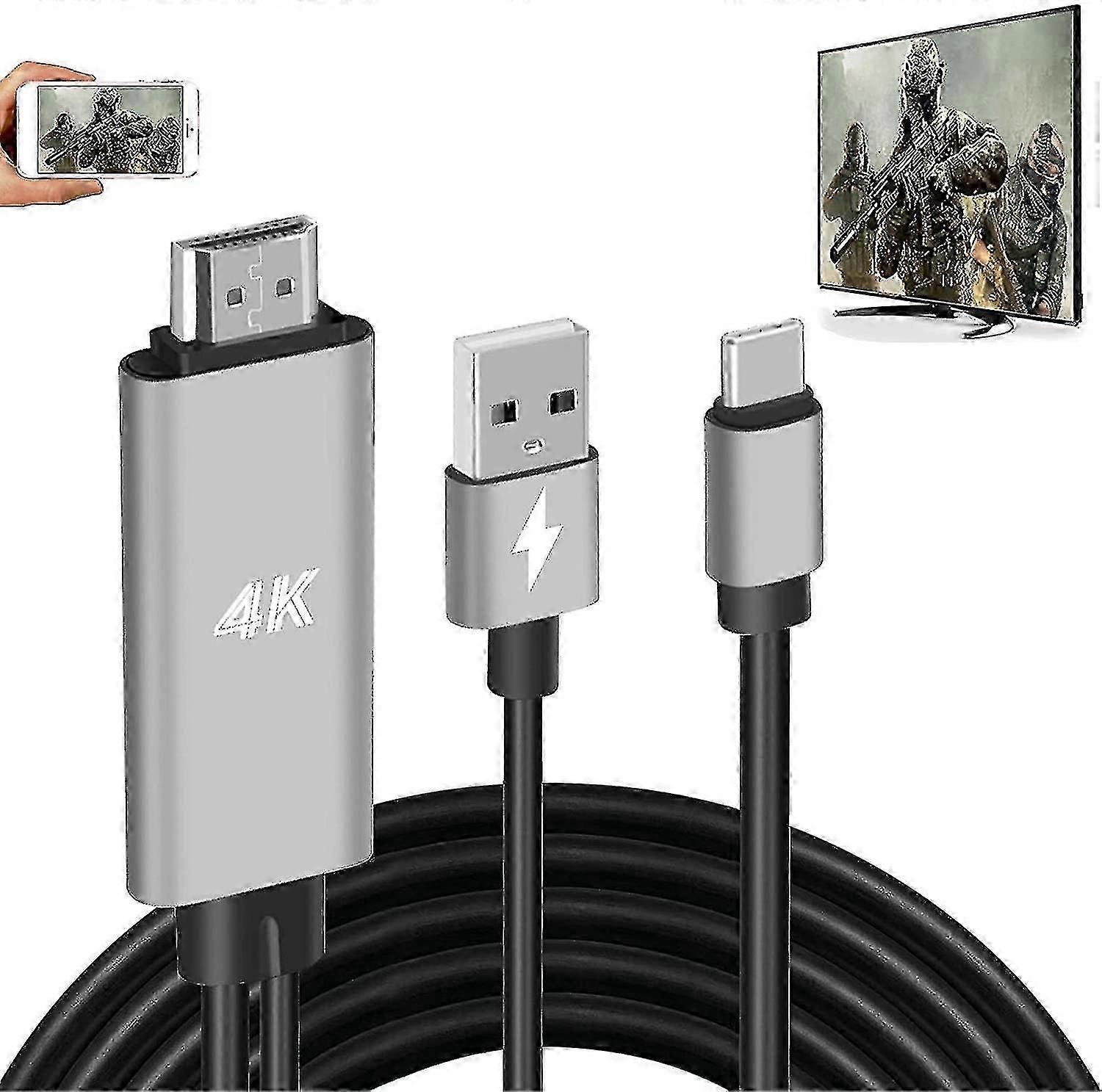Hdmi Adapter Usb Type-c Cable Mhl 4k Hd Video Digital Conversion Cable