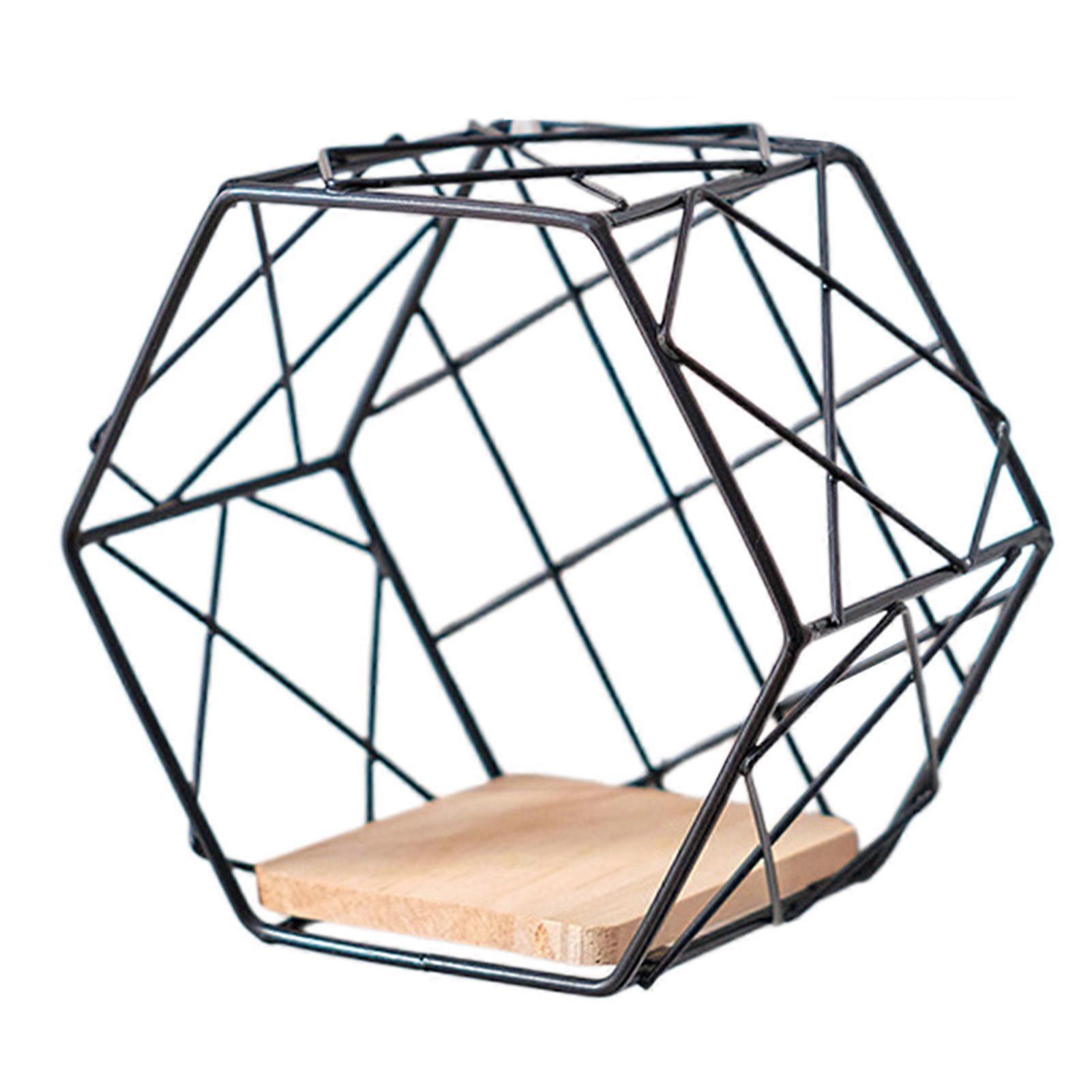 Nordic Hexagons Wall Shelf Unique Hexagonal Shape Modern for Study Room