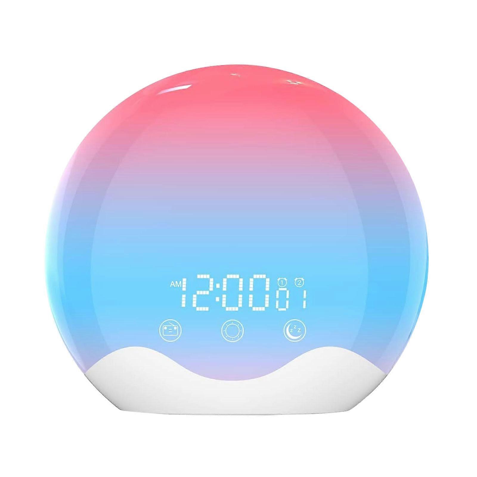 Digital Wake Up Light With 12-Color Simulates Sunrising Lamp For Natural Wake Up Experience