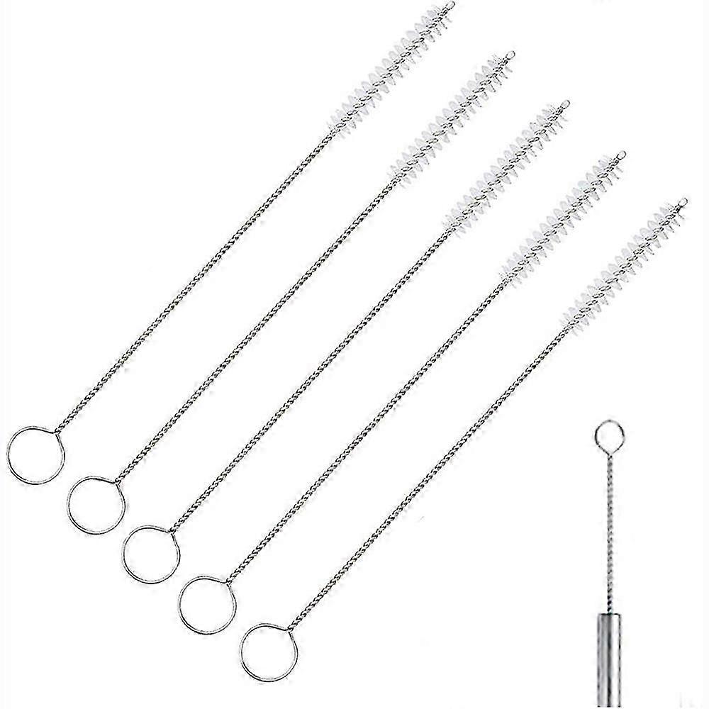 Stainless Steel Straw Brush Set - 5-Pack For Easy Cleaning