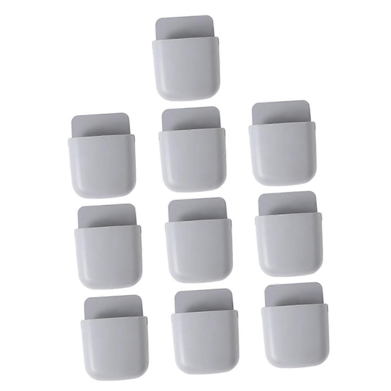 Wall Mount Phone Holder With Remote Control Storage, Adhesive Charger Stand For Bedroom, Compatible With iPhone Android