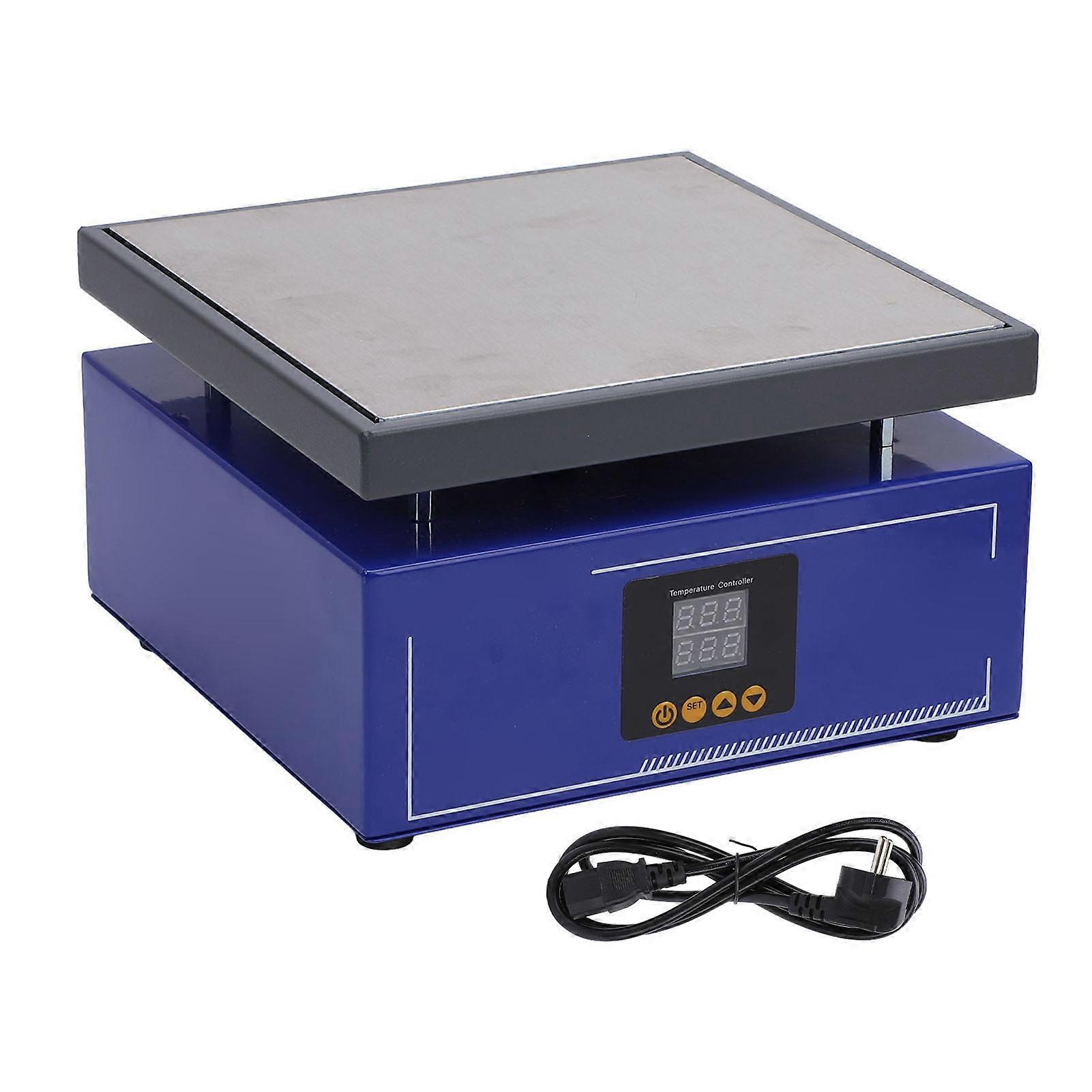 200x200mm Preheating Station 600W LED Hot Plate with Dual Digital Display EU Plug