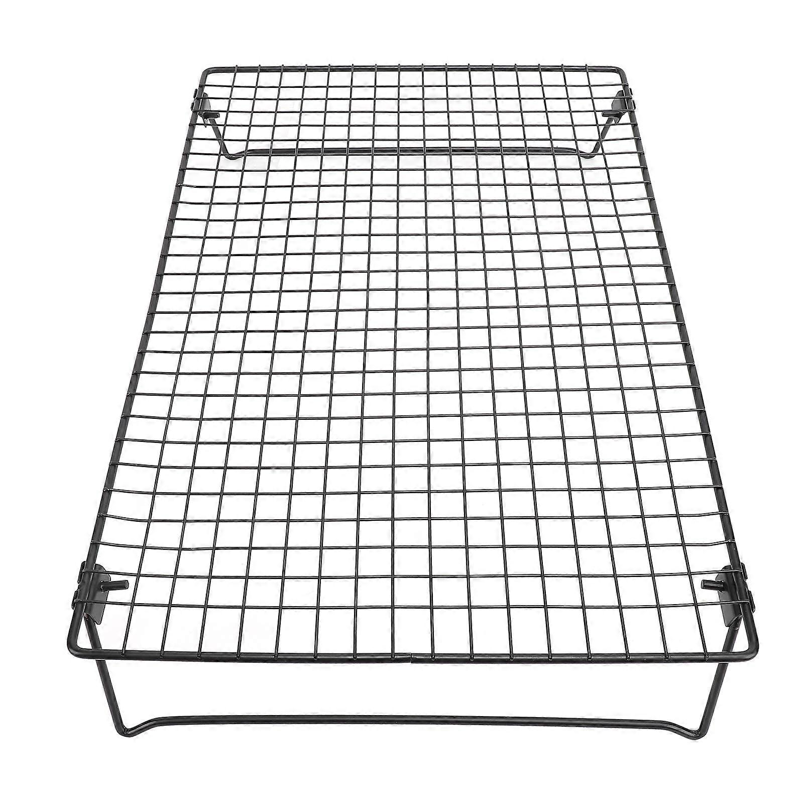 Cooling Rack Foldable Black Multifunctional Carbon Steel Wire Cookie Rack for Baking 
