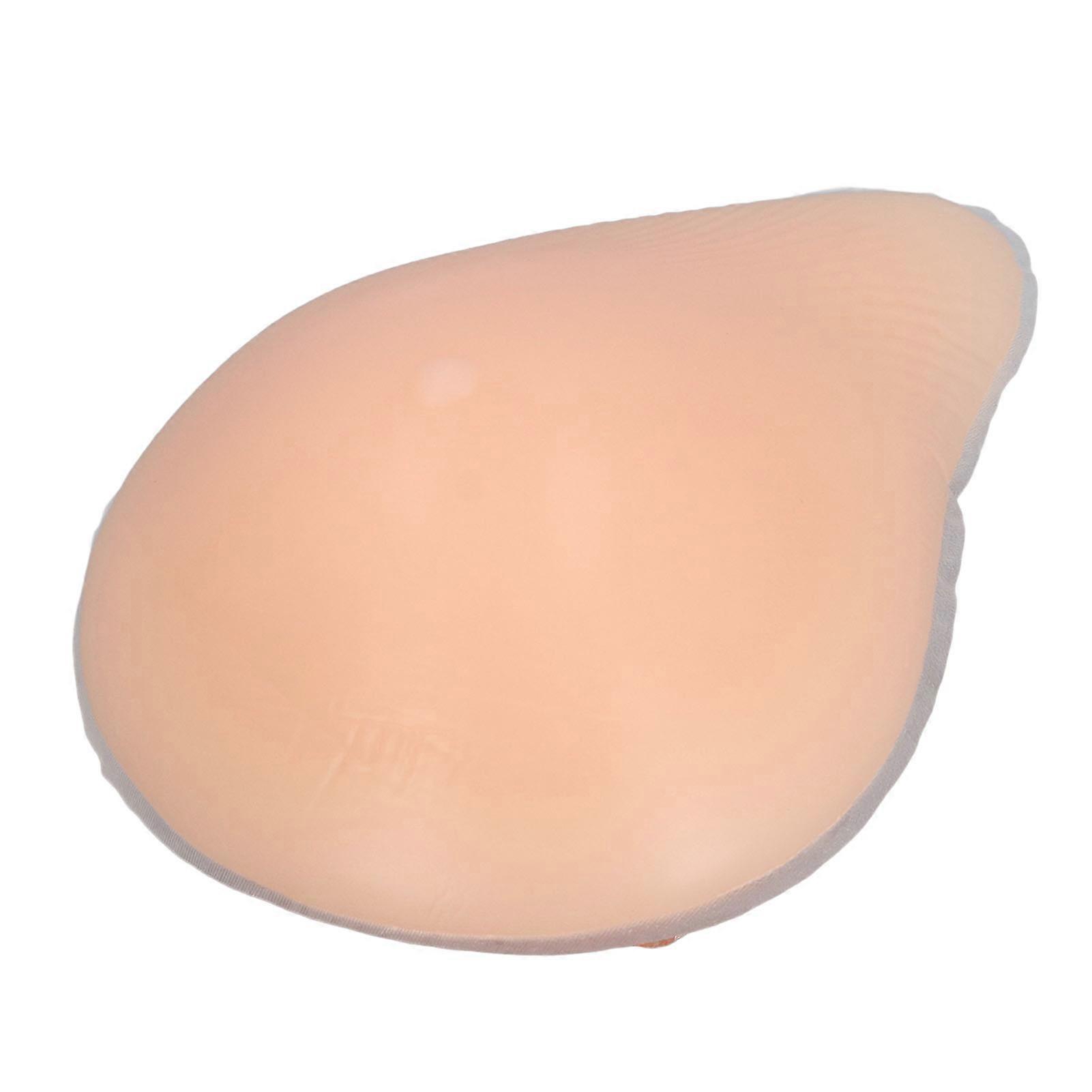 Silicone Boob Form Mastectomy Prosthesis Asymmetrical Shape Deep Concave Realistic Feeling Soft Boobs Insert Skin Color Right Single 40A/36B/34C/32D