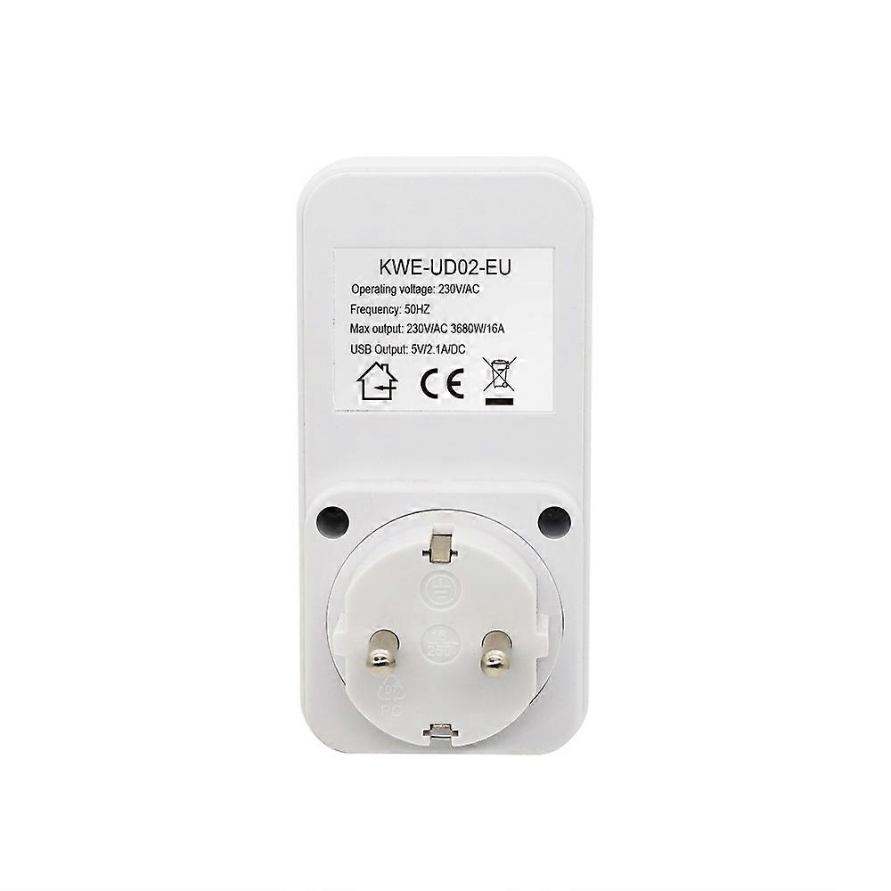 Multifunctional Voltage Protector Intelligent Countdown Timer Socket with 2 USB Ports Time Controller Switch for Home Electrical Appliances