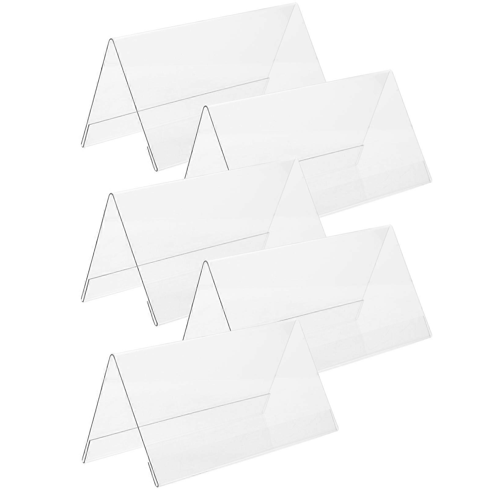 5pcs Acrylic Place Cards for Weddings & Events – Reusable Table Signs for Guest Seating Arrangements, Easy to Clean &