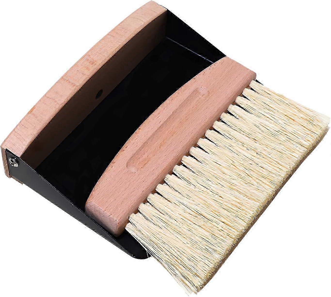 Table broom and dustpan set: mini dustpan and brush, hand broom with dustpan, table brush, crumb brush, wooden brush suitable for various cl