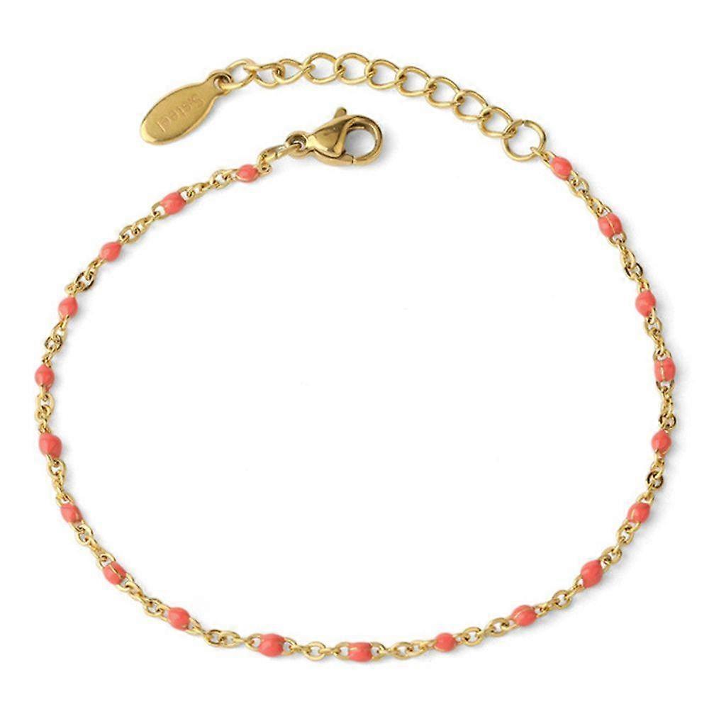 Fashion Simple Chain Satellite Beads Stainless Steel Enamel Bracelet Boho Bracelets