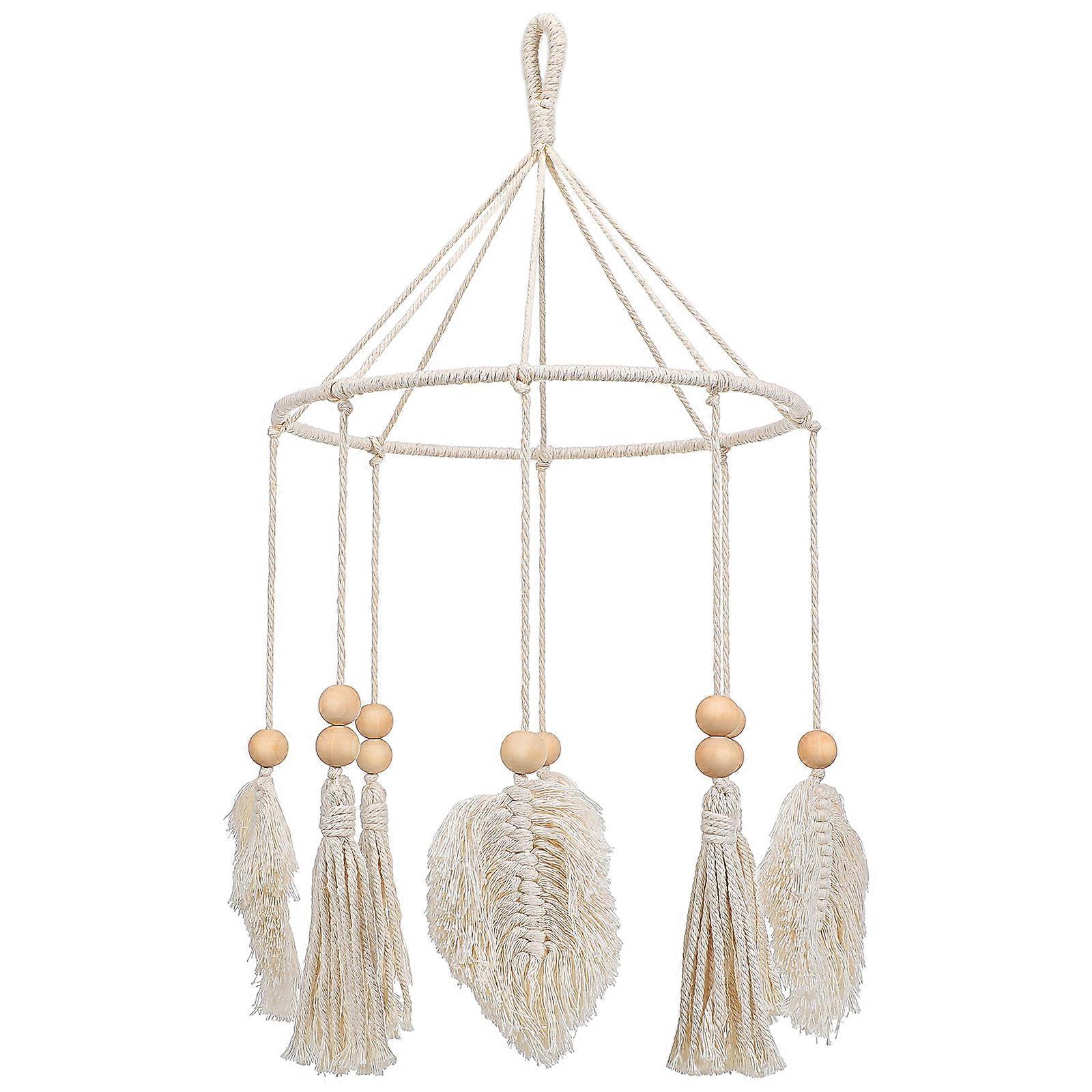 Cotton Fringe Leaf Shape Wind Chime Decoration Hanging Bell Decor