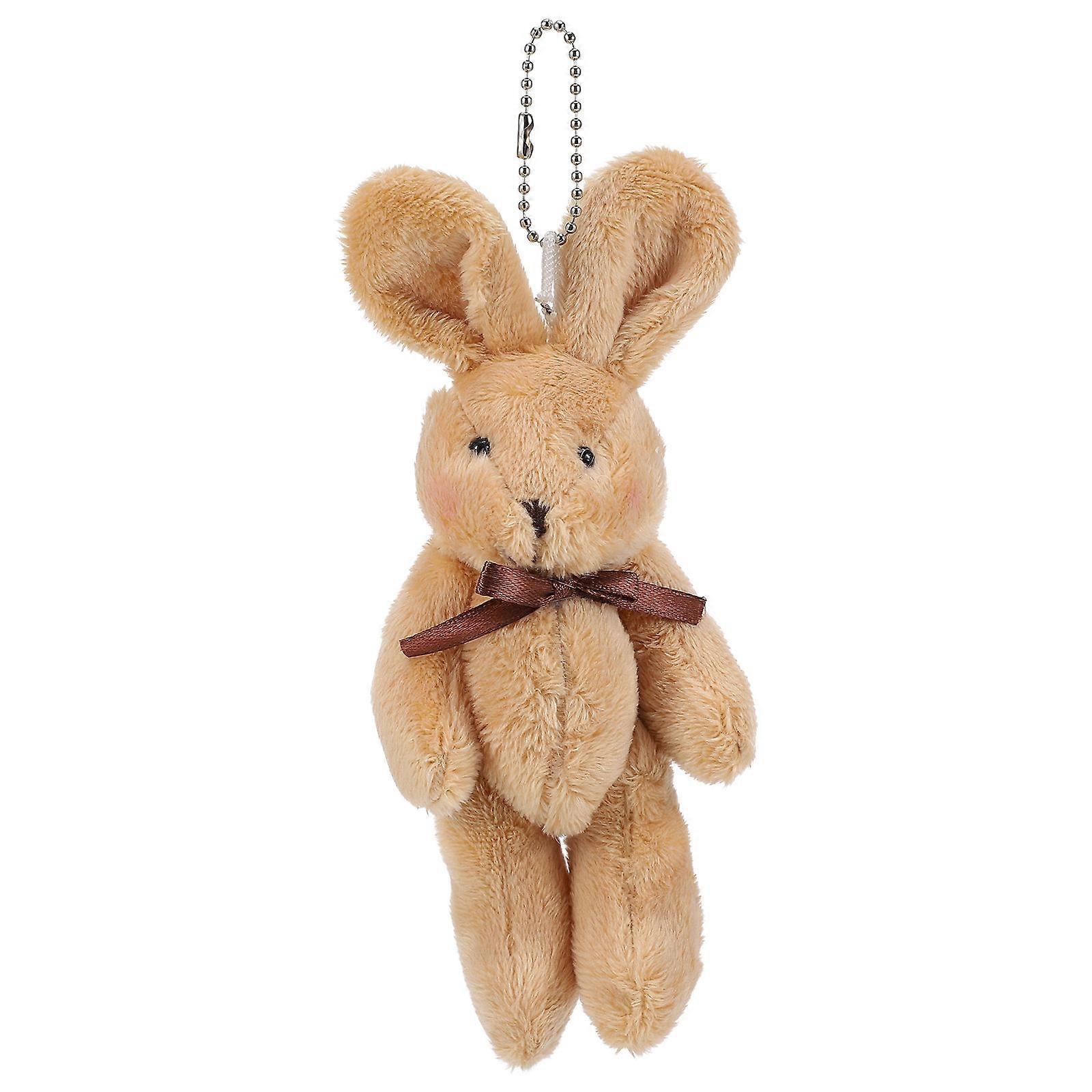 Creative Bag Pendant Cute Design Plush Rabbit Shape Keychain For Friends 1Set