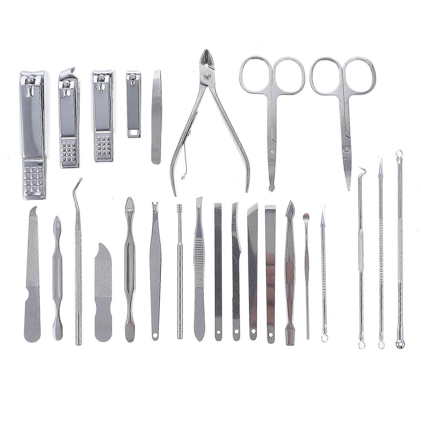 26 Piece Manicure Kit with Grooming Tools for Men and Women – Compact Travel Case Includes Nail Clippers, Files, and Cuticle Trimmers for Daily and
