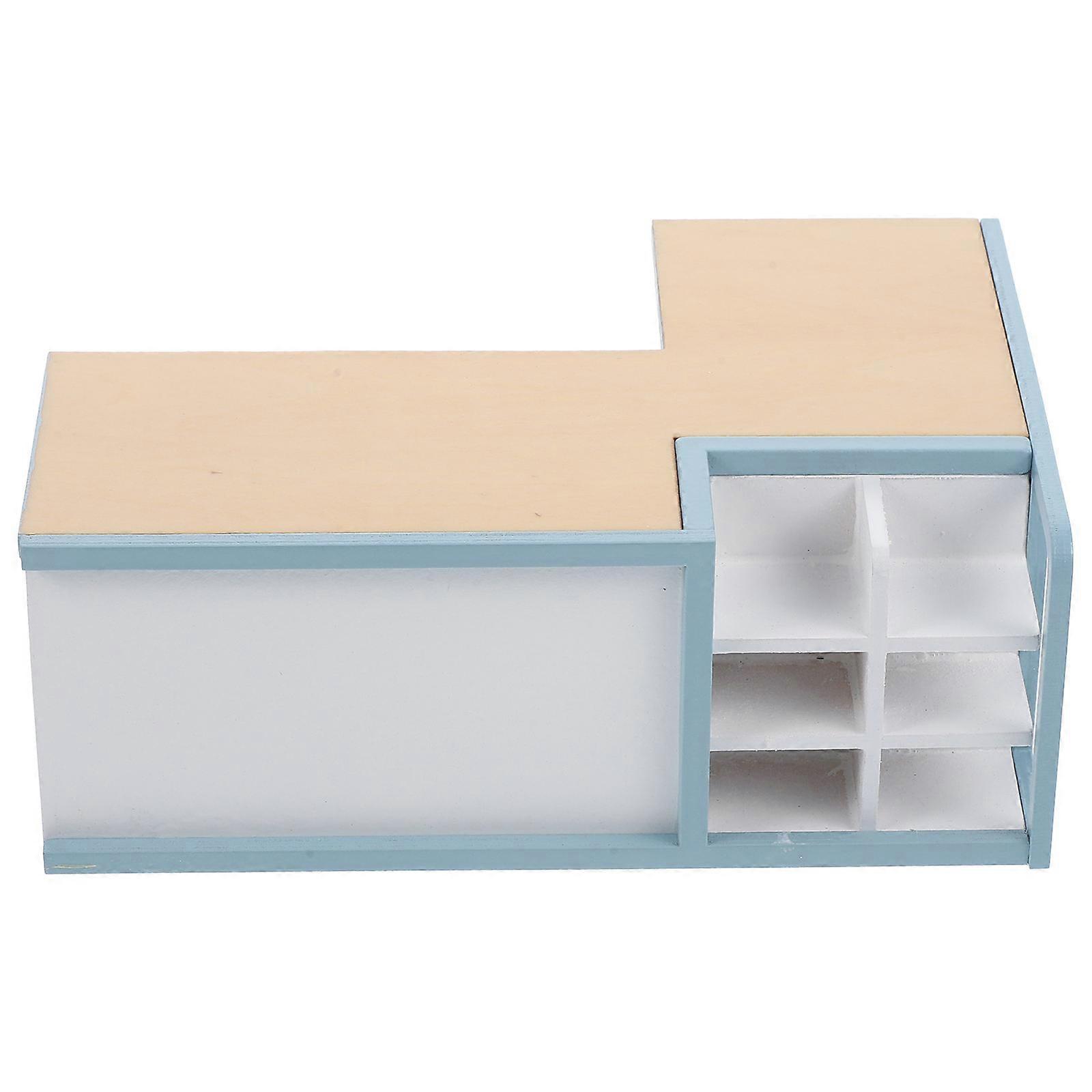 Doll House Supermarket Checkstand Multi Durable Wood Material for Decor