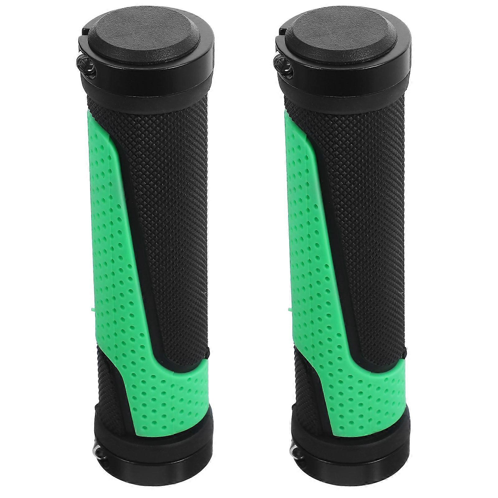 Rubber Handlebar Grips for Mountain Bikes – Ergonomic, Slip Resistant, Shock and Sweat Absorbing, Easy Installation for Comfortable Ride