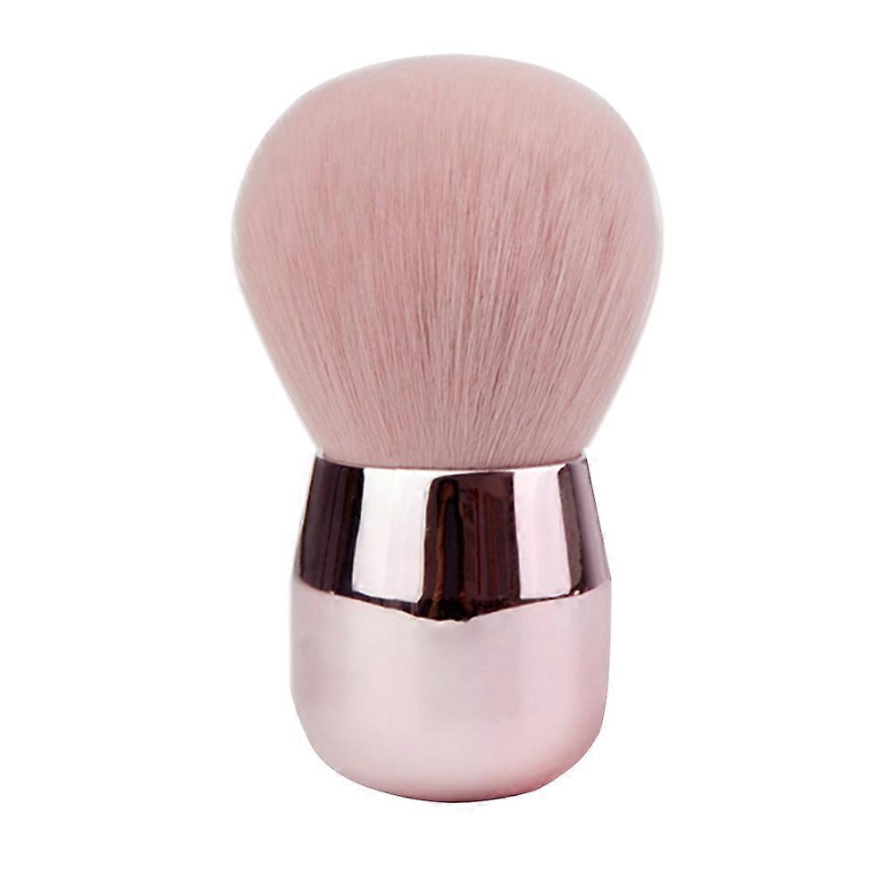 Pink Premium Makeup Brush for Loose Powder Foundation with Synthetic Fiber and Plastic Handle 1pc