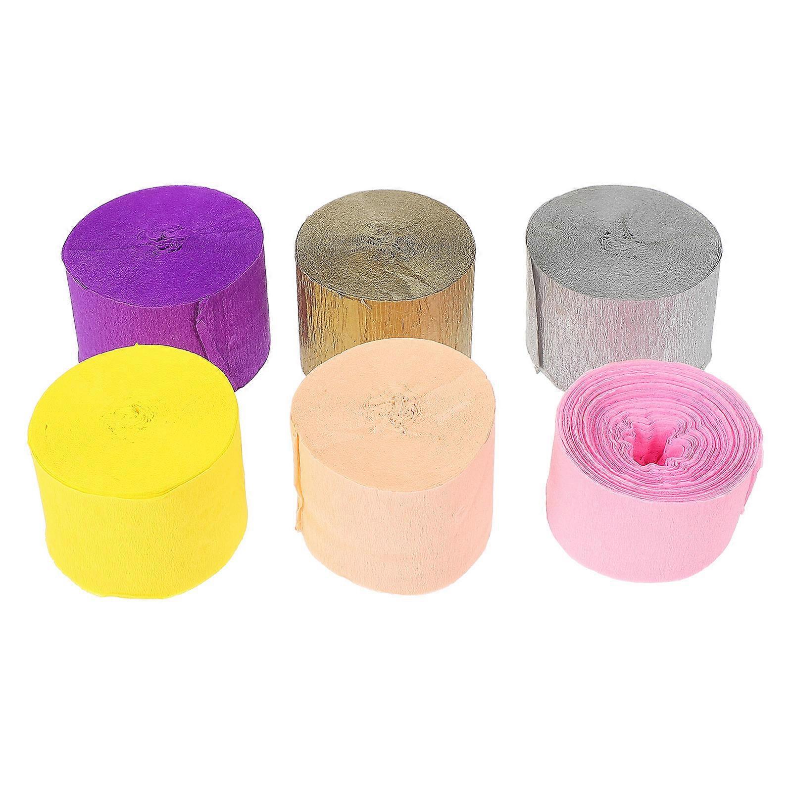Crepe Paper Streamers Gold Bulk Crepe Paper Adults 6 Rolls