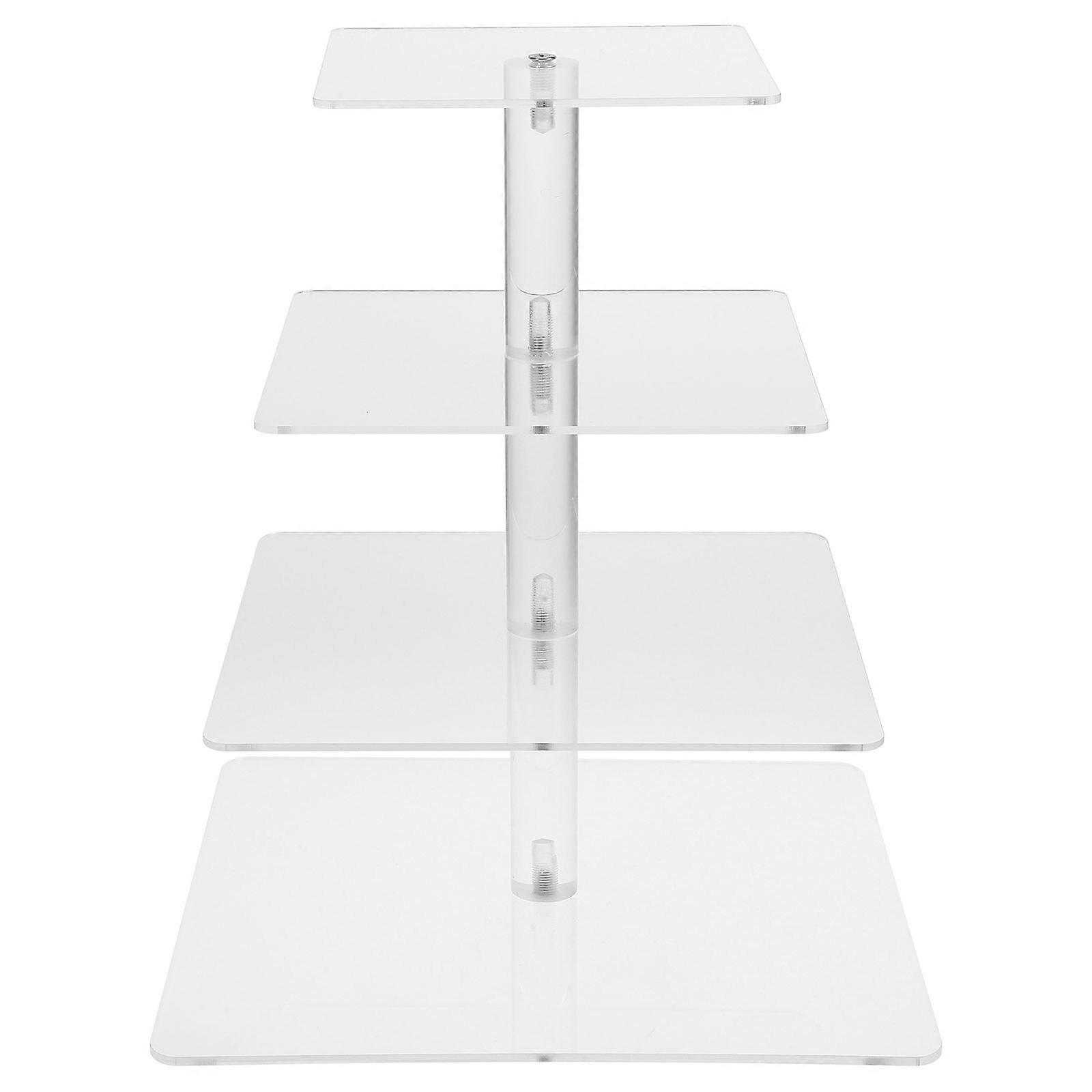 Cake Stand Acrylic Display Stand for Storage Use 4 Tier Transparent Holder
