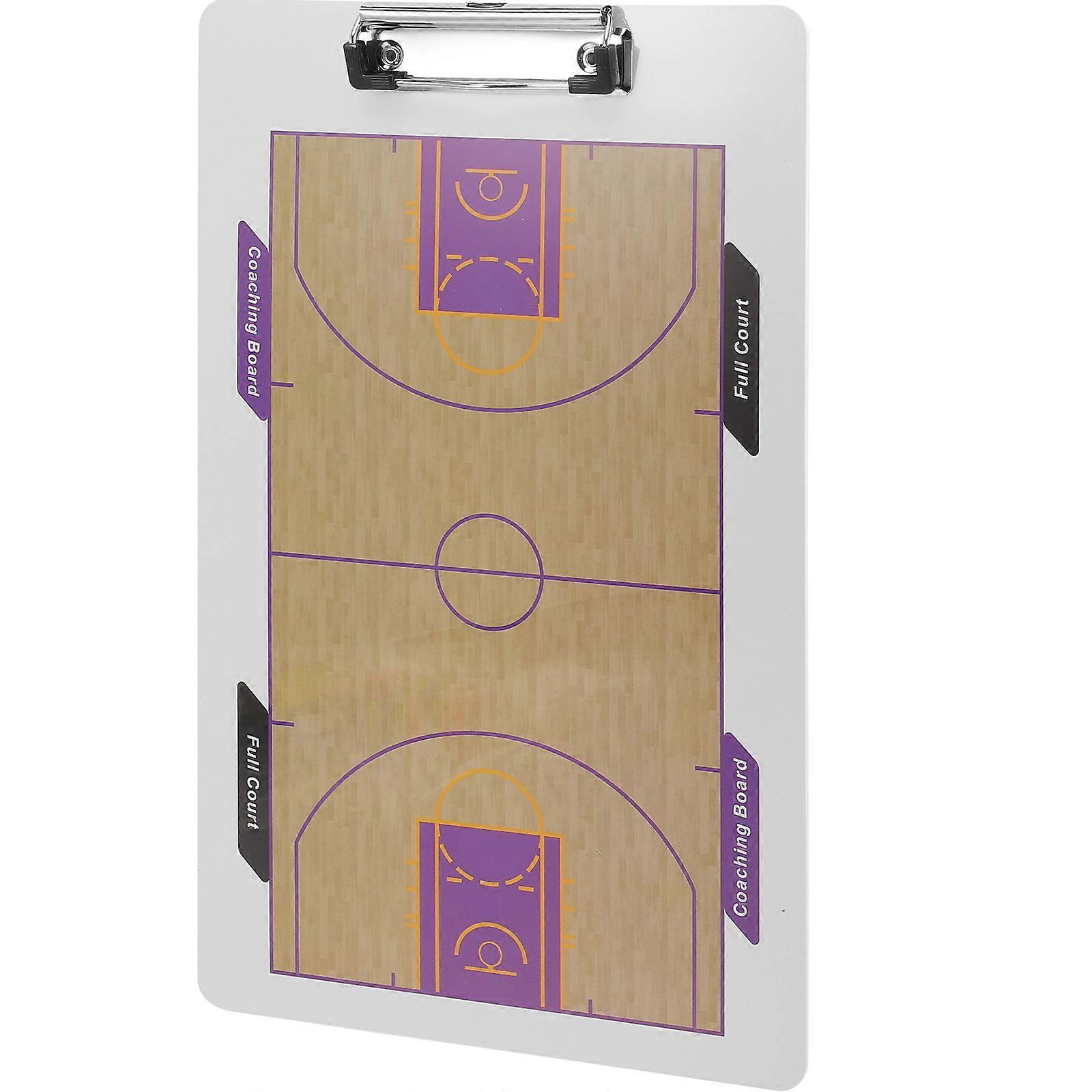 Portable Double Sided Dry Erase Basketball Coaching Board with Marker for Quick Game Strategy and Player Communication