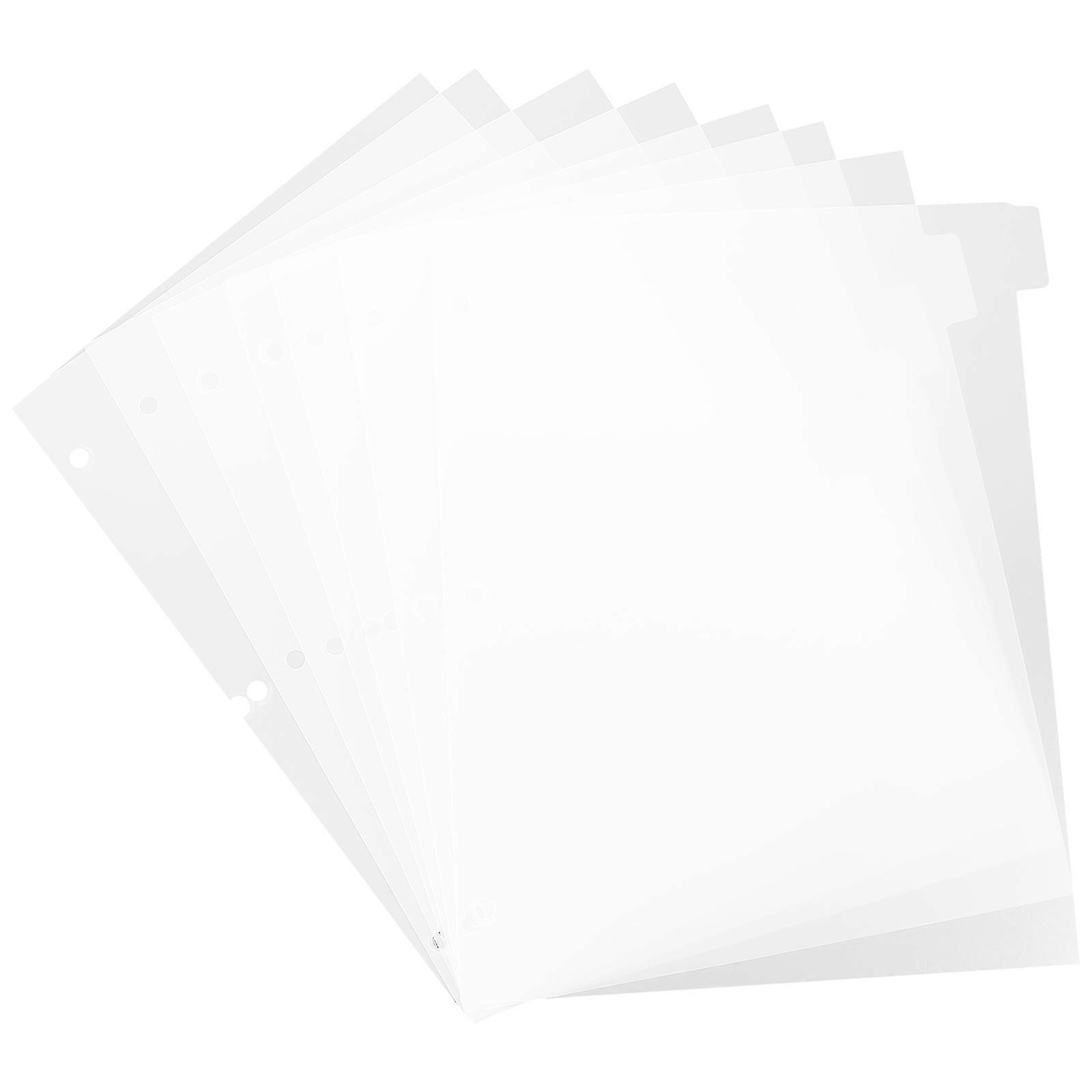 Loose Leaf Separator Label Frosted PP 28X23CM Home Book 8 Sheets