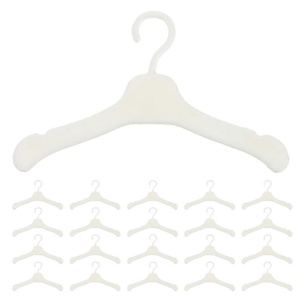 Kids Outfit Hangers Mini Hangers For Closet Organization Doll Accessories White 5.50X3.00X0.10CM Storage 100Pcs