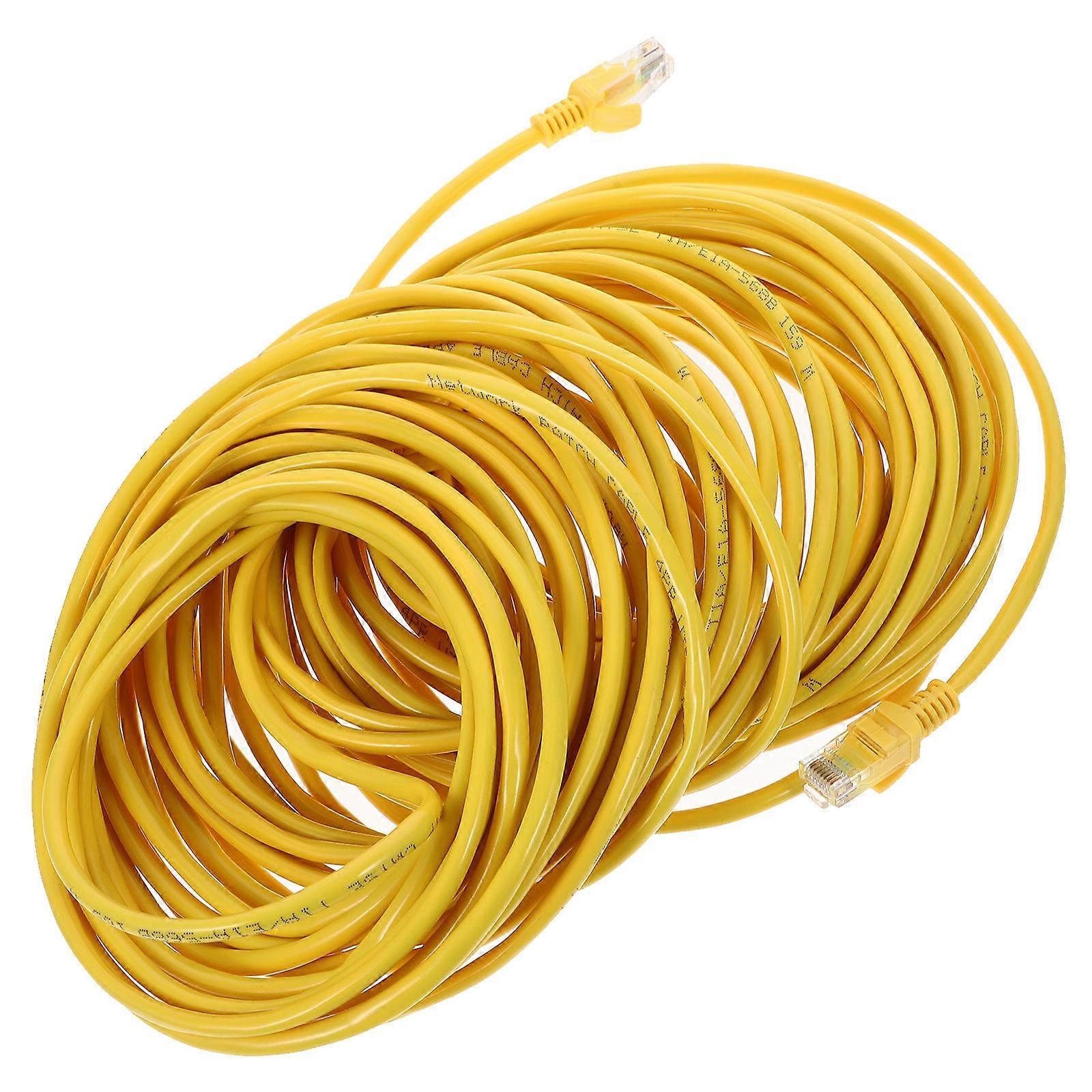 Network Patch Cord 20m Cat 5e Networking Cord Ethernet Cable Home Computers Stable Connection 1Set