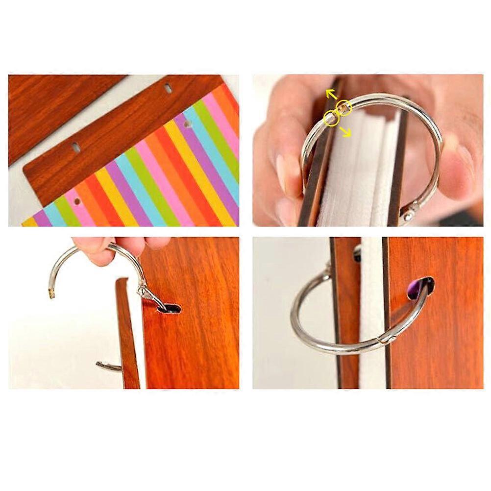 Travel Scrapbook Guest Book For Mothers Day Recipients 8.7X6.3X1.2in Wooden Hollow Out 1Pack