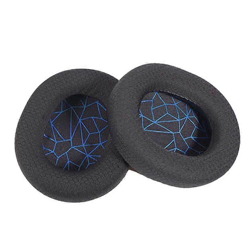2 PCS Breathable Headset Sponge Case, Color: Black Blue Net Black Blue Net