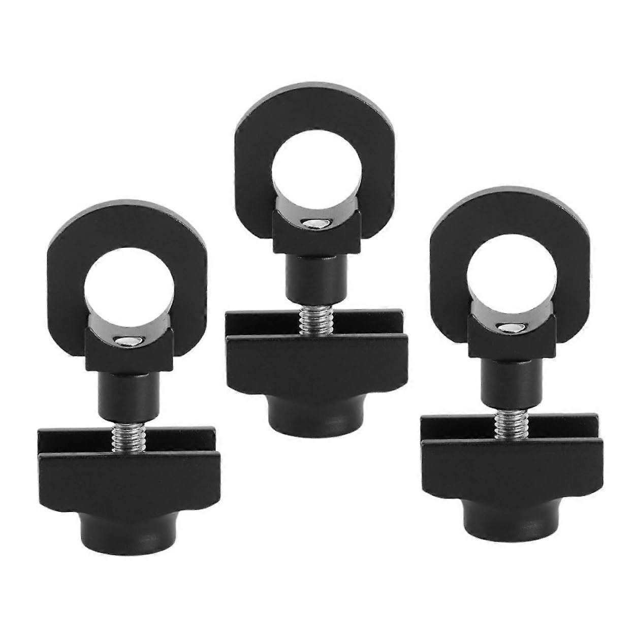 Bicycle Chain Tensioner 3-Piece Set Aluminium Alloy Adjuster for Single Speed Folding Bikes Black