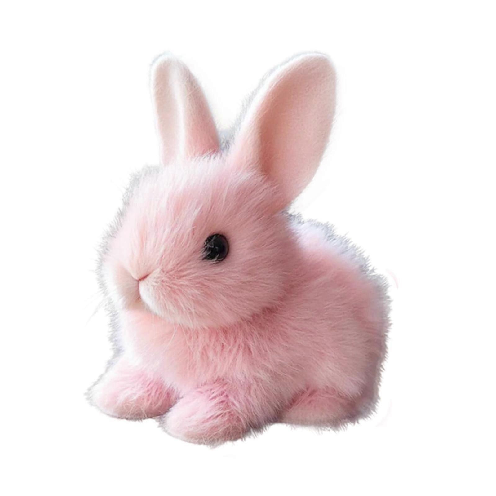 Lapin électronique en peluche, jouet interactif animé pour animaux de compagnie, blanc