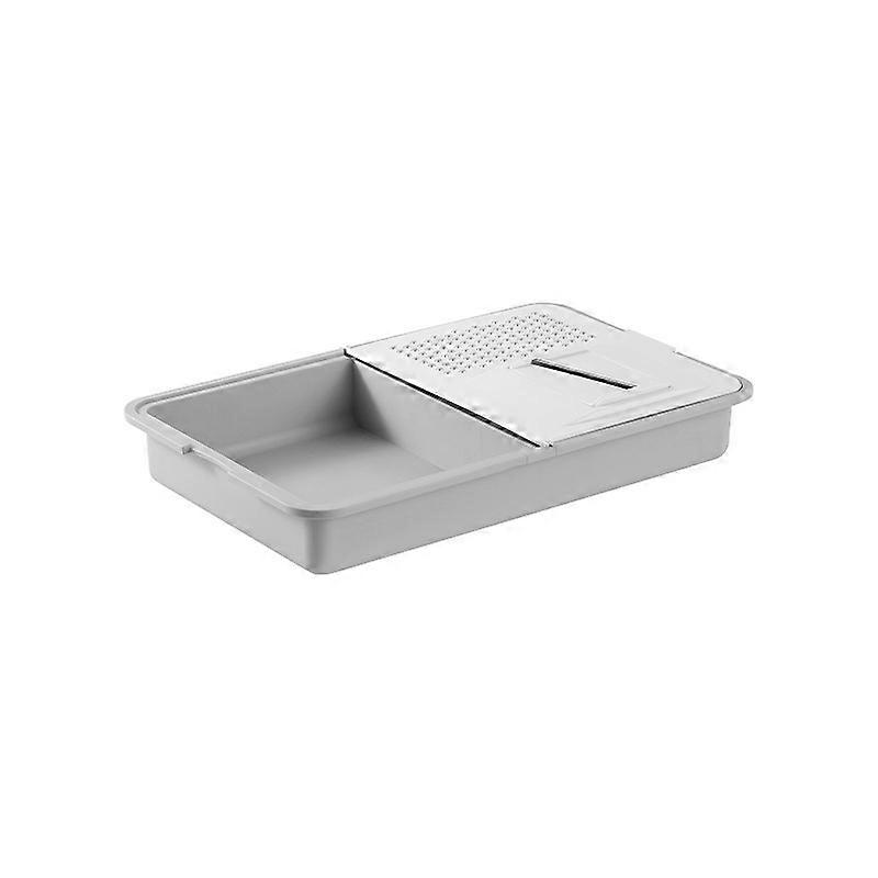 Multifunctional 6-IN-1 Vegetable Slicer Manual Space-saving Vegetable Cutting Board Anti-Slip Draining Basket
