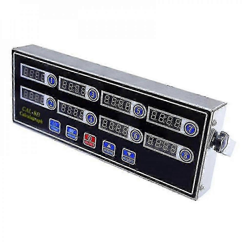 8-Channel Digital Kitchen Timer with Alarm, Stainless Steel Clock (EOK)