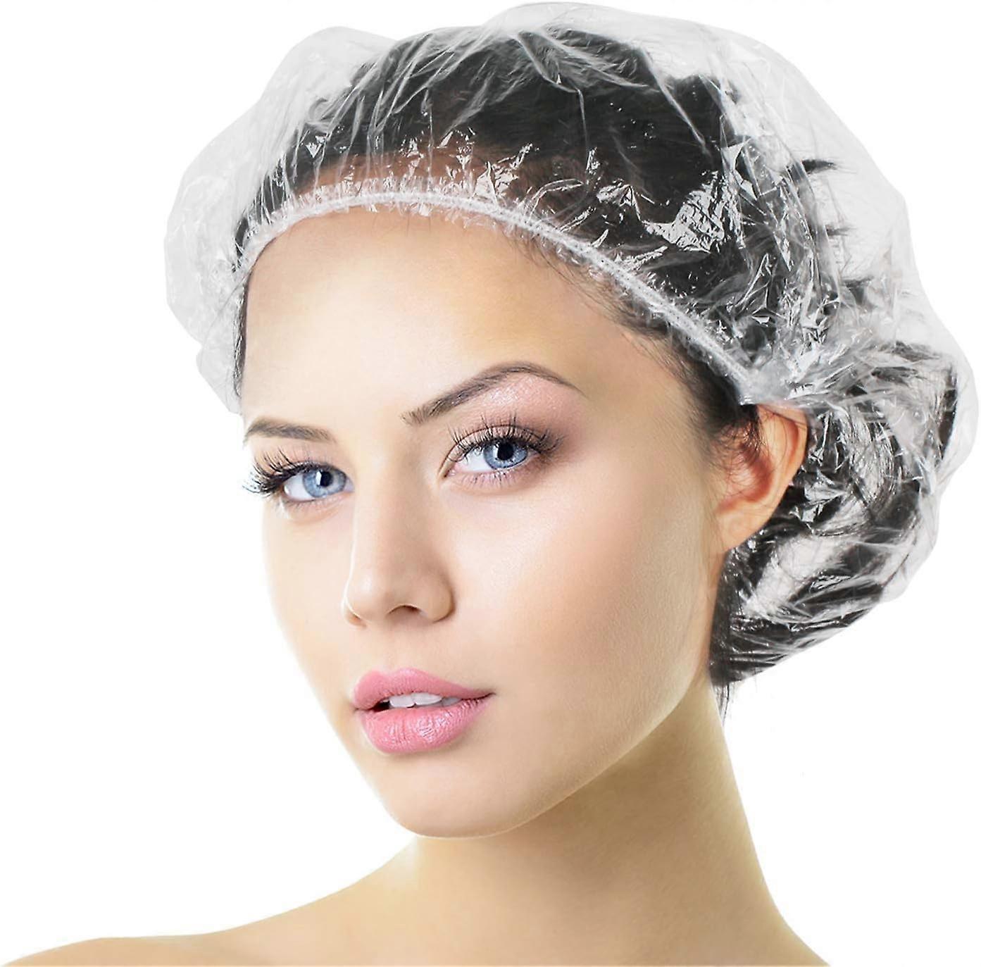 Disposable shower cap, large thick transparent waterproof
