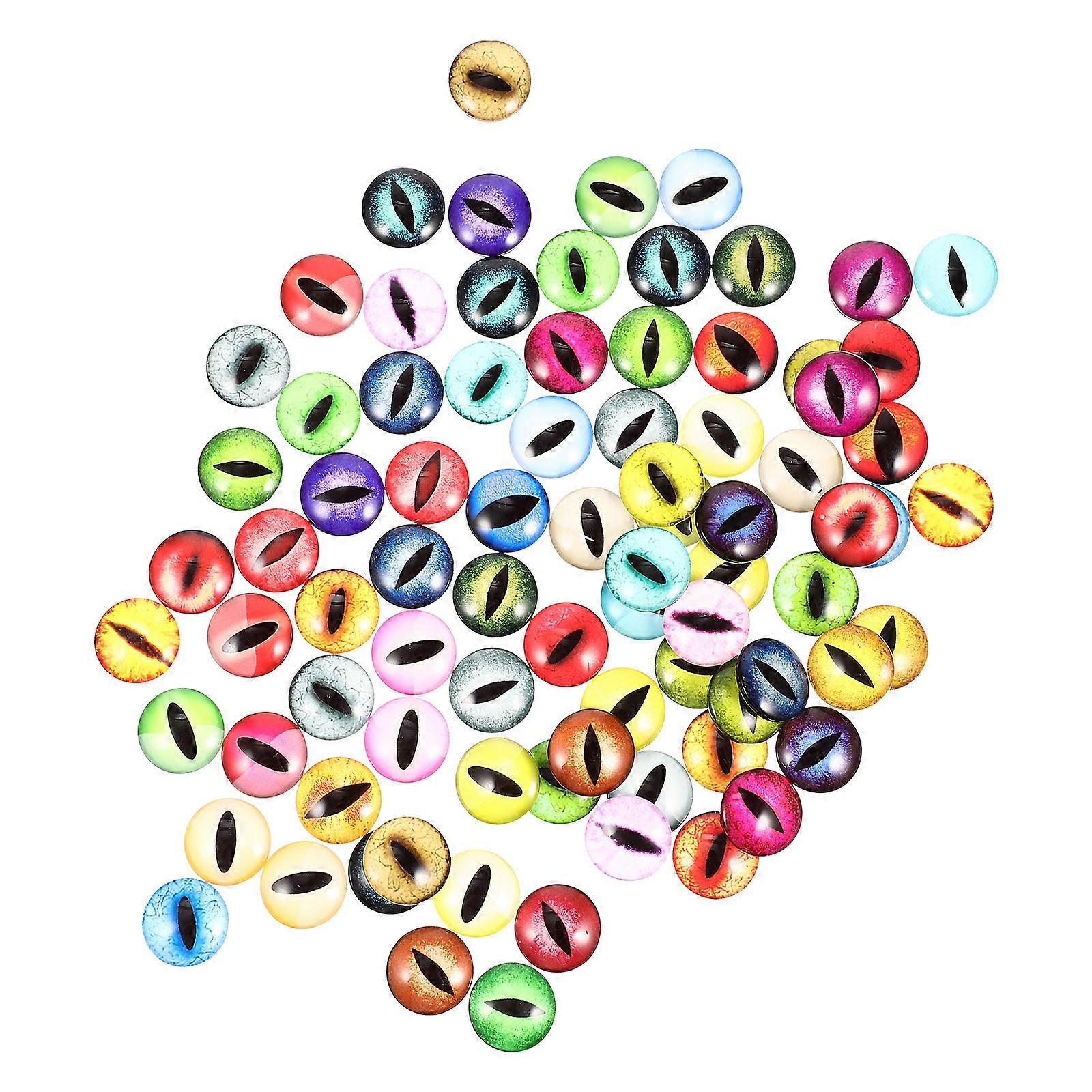 Mixed Style Glass Doll Eyes 100pcs Safe & Durable Craft Accessories for DIY Art Projects, Handmade Dolls, and Creative Making